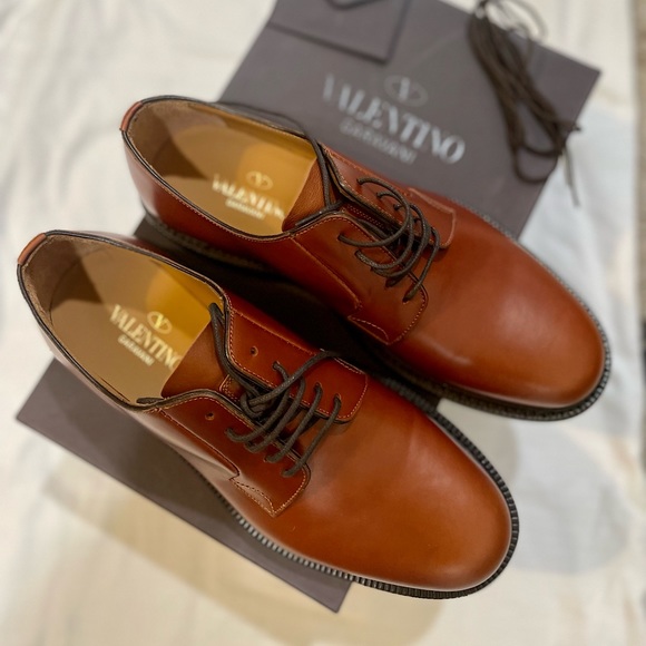Valentino Men's Brown Derby Shoe